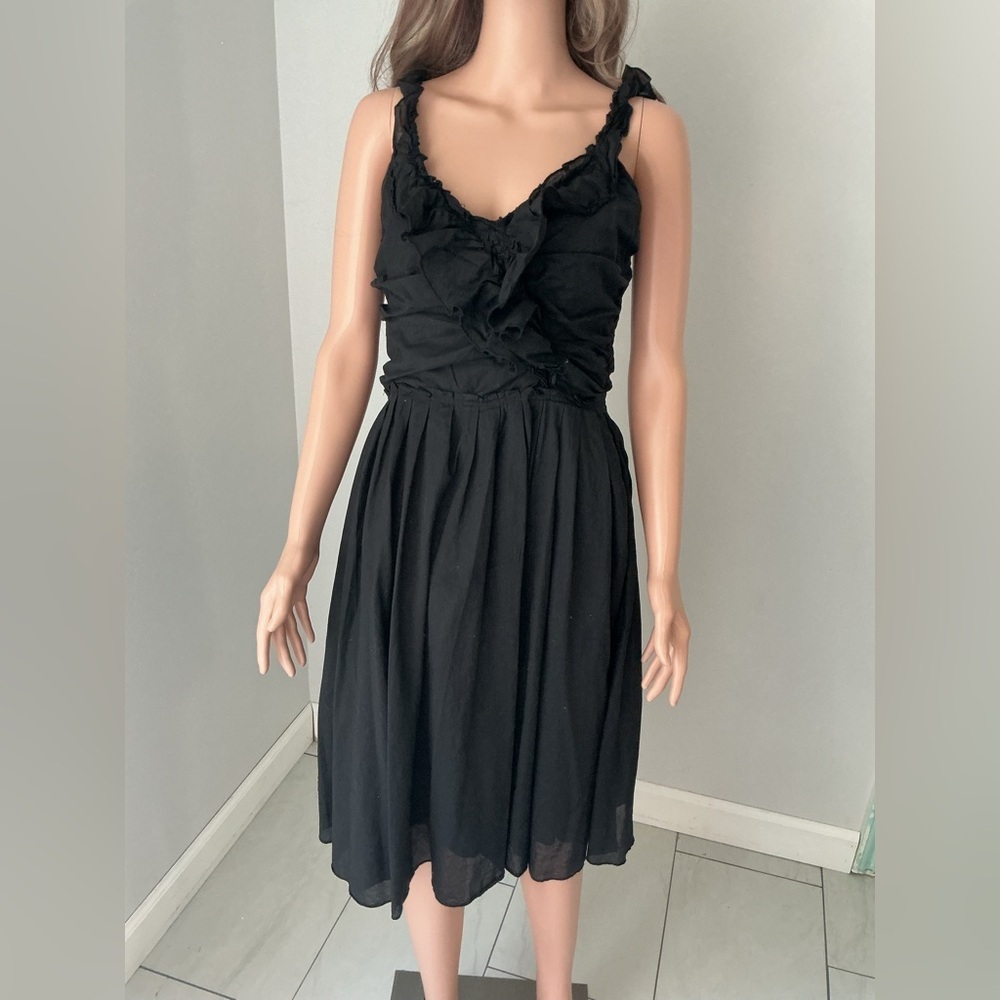 Whish Black Ruffled Midi Dress - Picture 2 of 16